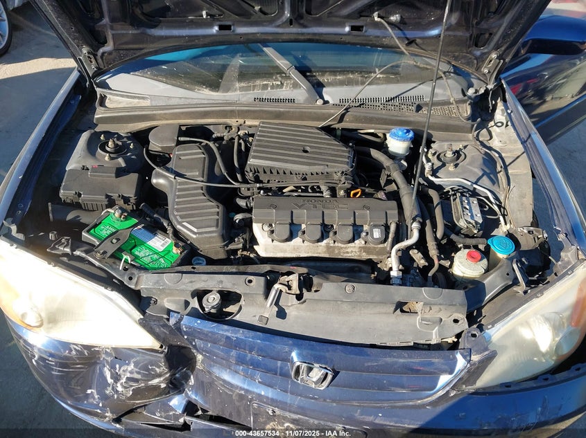 2003 Honda Civic Ex VIN: 2HGES26843H617993 Lot: 43657534