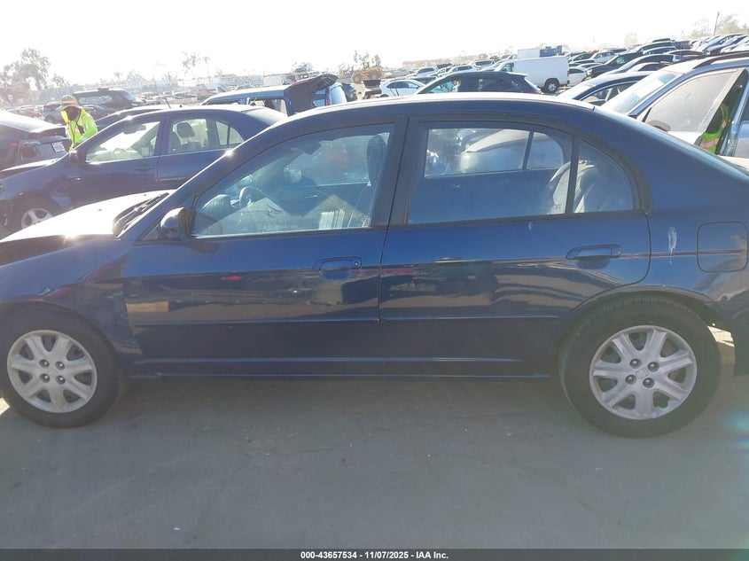 2003 Honda Civic Ex VIN: 2HGES26843H617993 Lot: 43657534