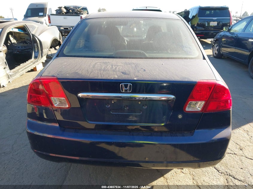 2003 Honda Civic Ex VIN: 2HGES26843H617993 Lot: 43657534