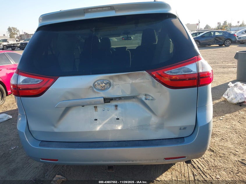 2016 Toyota Sienna Le 8 Passenger VIN: 5TDKK3DC3GS761122 Lot: 43657553