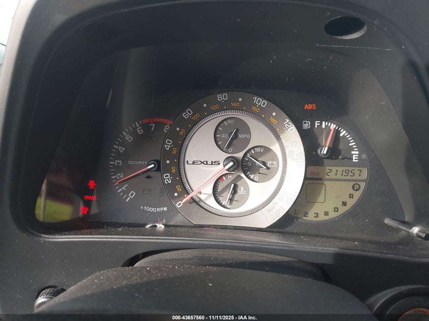 2001 Lexus Is 300 VIN: JTHBD182910002144 Lot: 43657560