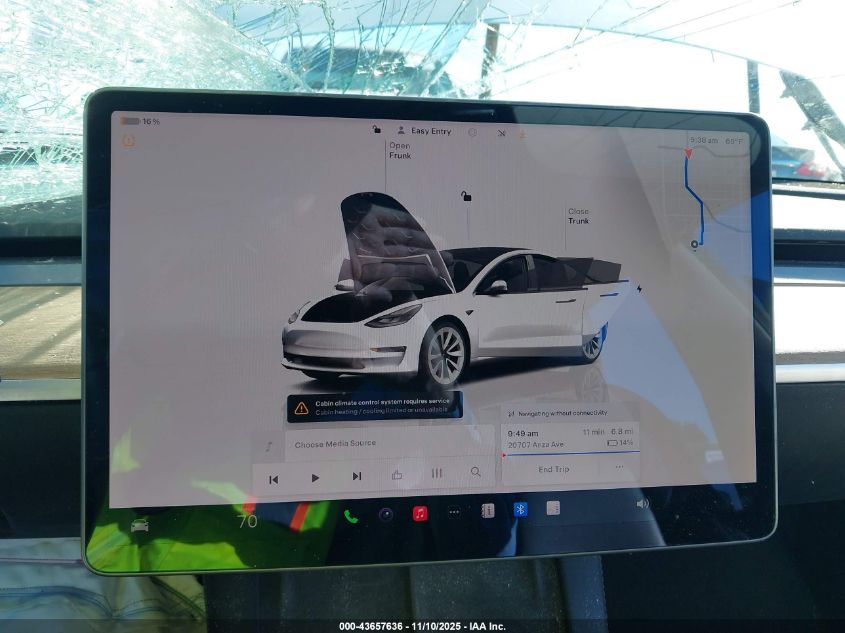 2022 Tesla Model 3 Rear-Wheel Drive VIN: 5YJ3E1EAXNF191151 Lot: 43657636