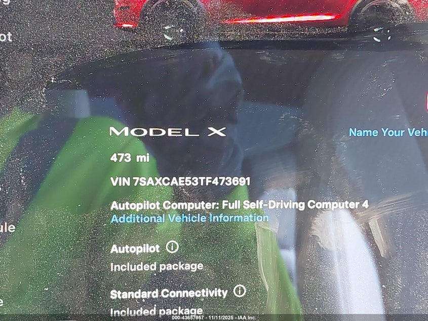 2026 Tesla Model X VIN: 7SAXCAE53TF473691 Lot: 43657957