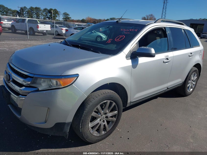 Vin: 2fmdk3jc7dbe02443, lot: 44153566, ford edge sel 20132