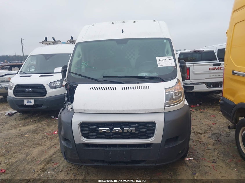 2021 Ram Promaster 3500 Cargo Van High Roof 159 Wb Ext VIN: 3C6MRVJG4ME588294 Lot: 43658740