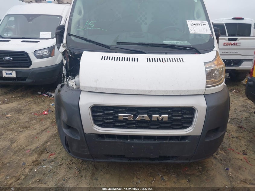 2021 Ram Promaster 3500 Cargo Van High Roof 159 Wb Ext VIN: 3C6MRVJG4ME588294 Lot: 43658740