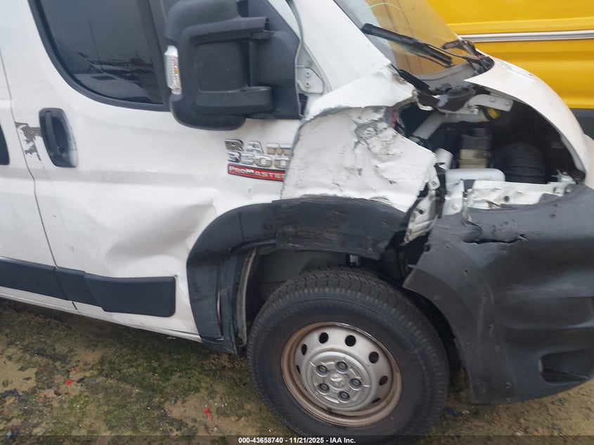 2021 Ram Promaster 3500 Cargo Van High Roof 159 Wb Ext VIN: 3C6MRVJG4ME588294 Lot: 43658740