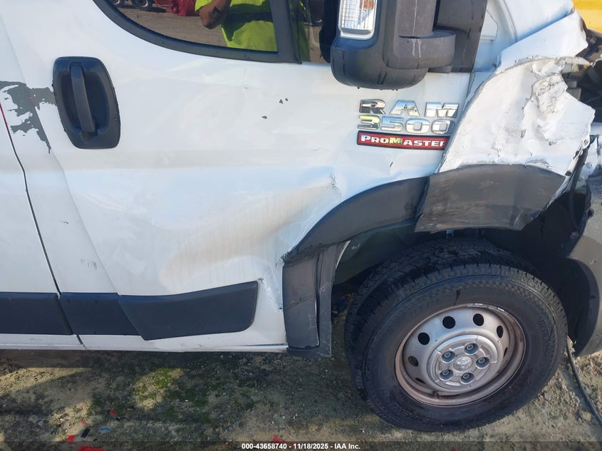 2021 Ram Promaster 3500 Cargo Van High Roof 159 Wb Ext VIN: 3C6MRVJG4ME588294 Lot: 43658740