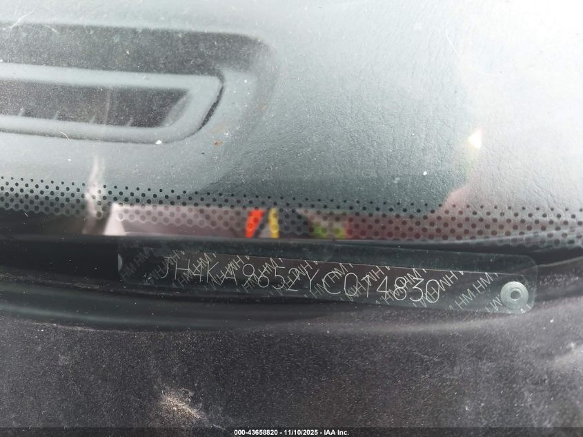 2000 Acura Rl 3.5 VIN: JH4KA9652YC014830 Lot: 43658820