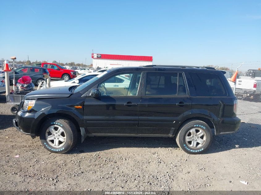 2008 Honda Pilot Vp VIN: 5FNYF28278B011822 Lot: 43658910