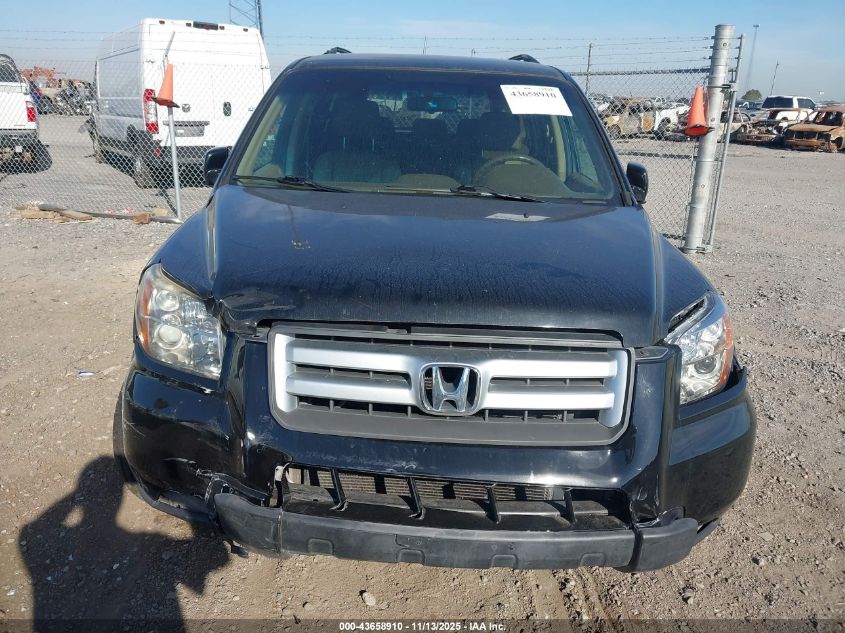2008 Honda Pilot Vp VIN: 5FNYF28278B011822 Lot: 43658910