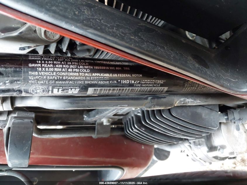 2024 Harley-Davidson Fltrk VIN: 1HD1KZF10RB624352 Lot: 43659007