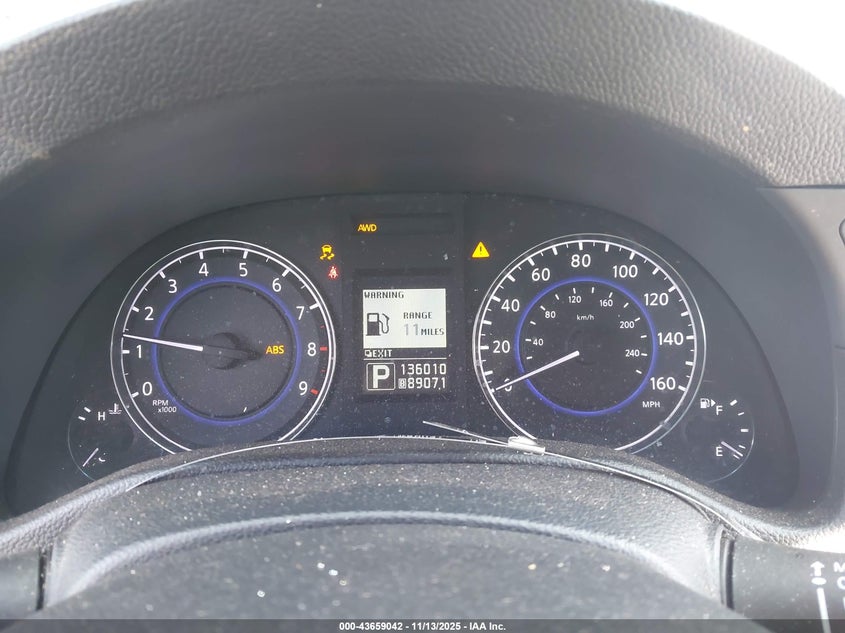 2011 Infiniti G25X VIN: JN1DV6AR5BM450373 Lot: 43659042