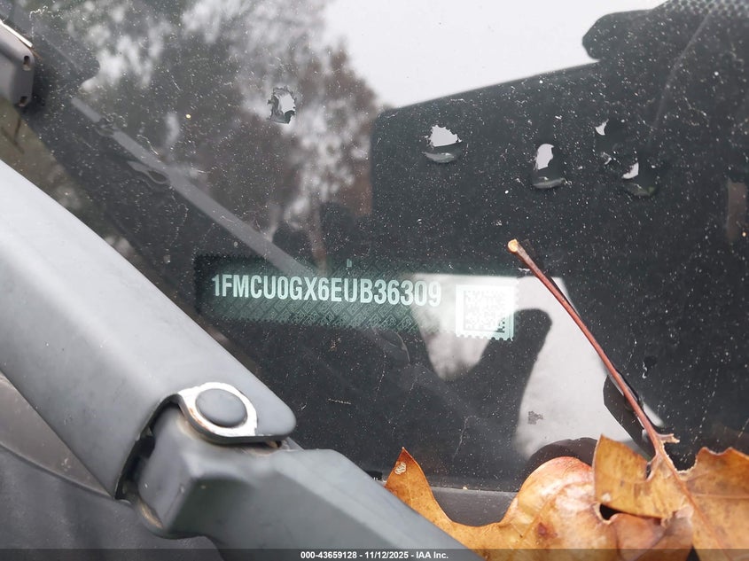 2014 Ford Escape Se VIN: 1FMCU0GX6EUB36309 Lot: 43659128