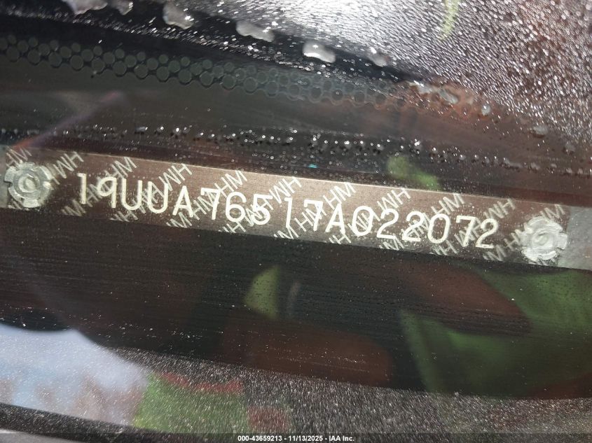 2007 Acura Tl Type S VIN: 19UUA76517A022072 Lot: 43659213