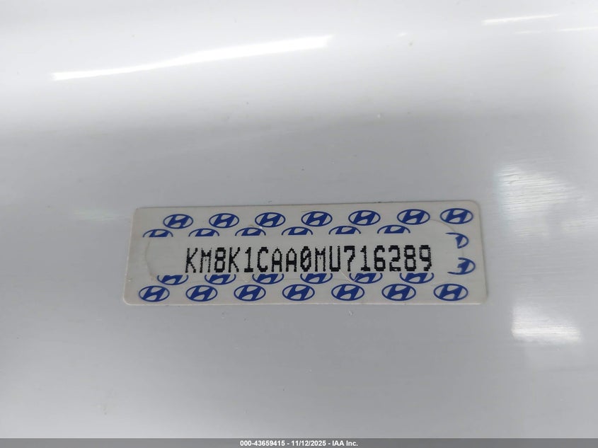 2021 HYUNDAI KONA SE KM8K1CAA0MU716289