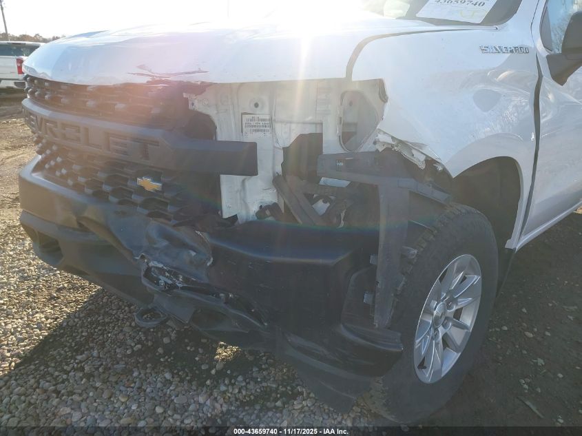 2021 Chevrolet Silverado 1500 4Wd Standard Bed Wt VIN: 1GCRYAEF6MZ316491 Lot: 43659740
