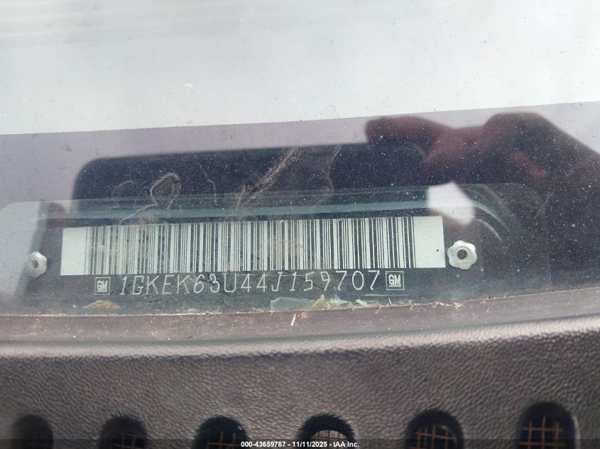 2004 GMC Yukon Denali VIN: 1GKEK63U44J159707 Lot: 43659787