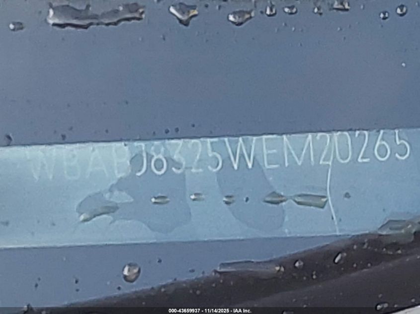 1998 BMW 323Ic VIN: WBABJ8325WEM20265 Lot: 43659937