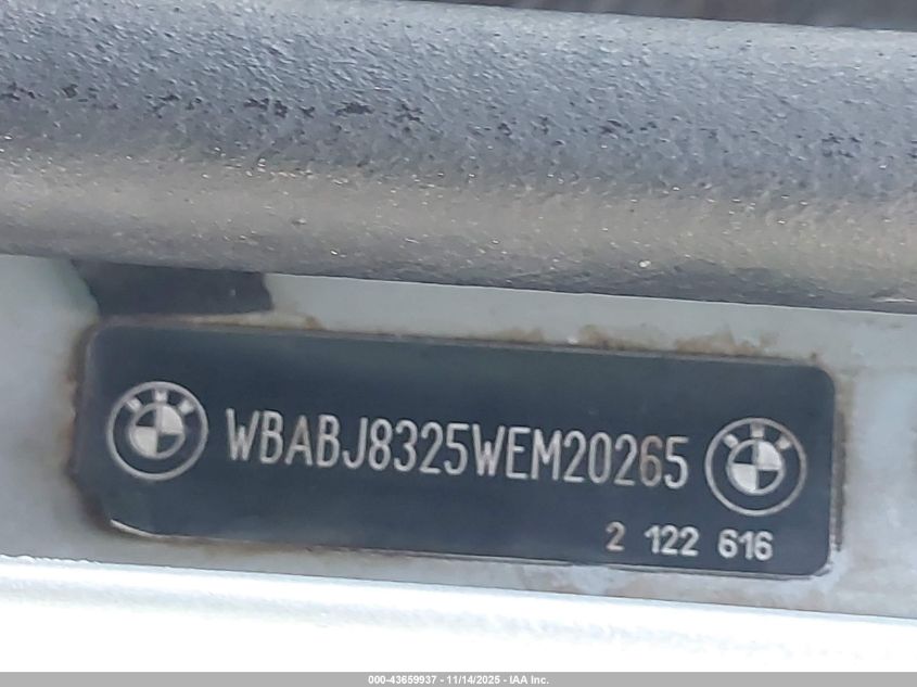 1998 BMW 323Ic VIN: WBABJ8325WEM20265 Lot: 43659937