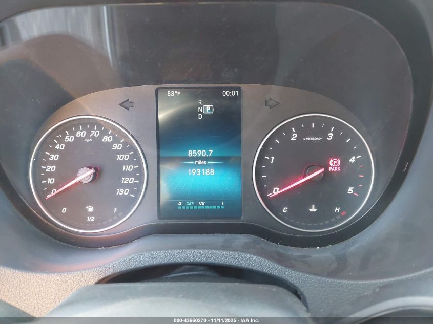 2019 Mercedes-Benz Sprinter 2500 High Roof V6 VIN: WD3PF1CD3KP117187 Lot: 43660270