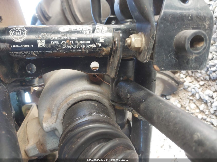 2022 Polaris Sportsman 850 High Lifter Edition VIN: 4XASXN85XNB205510 Lot: 43660414