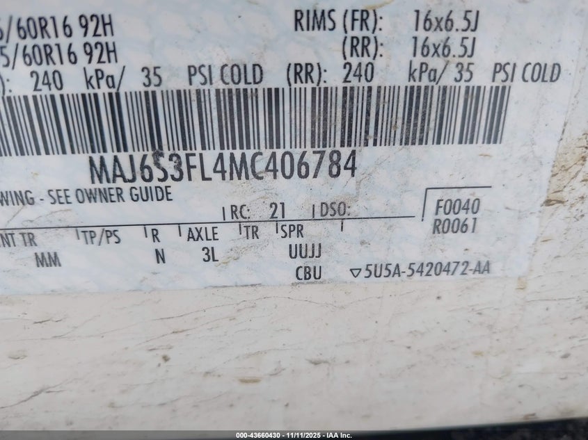 2021 FORD ECOSPORT S - MAJ6S3FL4MC406784