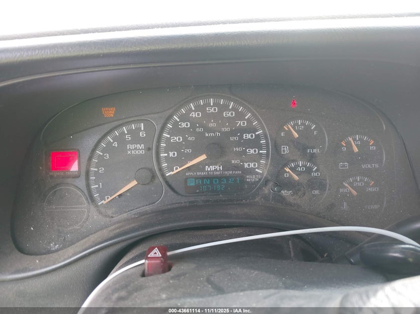 2002 Chevrolet Tahoe Ls VIN: 1GNEC13T92R165091 Lot: 43661114