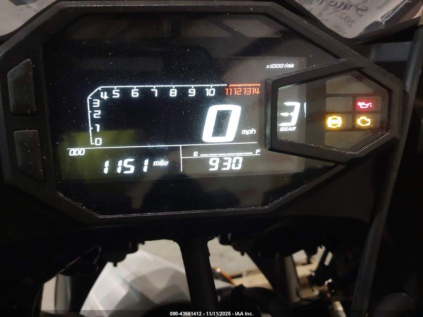 2025 Kawasaki Ex500 VIN: ML5EXGG13SDA59660 Lot: 43661412