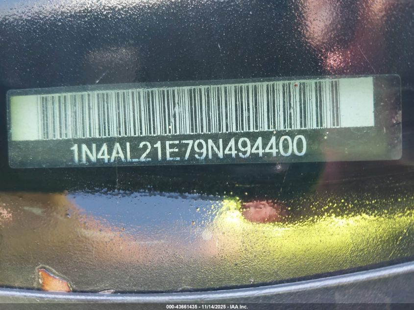 2009 Nissan Altima 2.5 S VIN: 1N4AL21E79N494400 Lot: 43661435