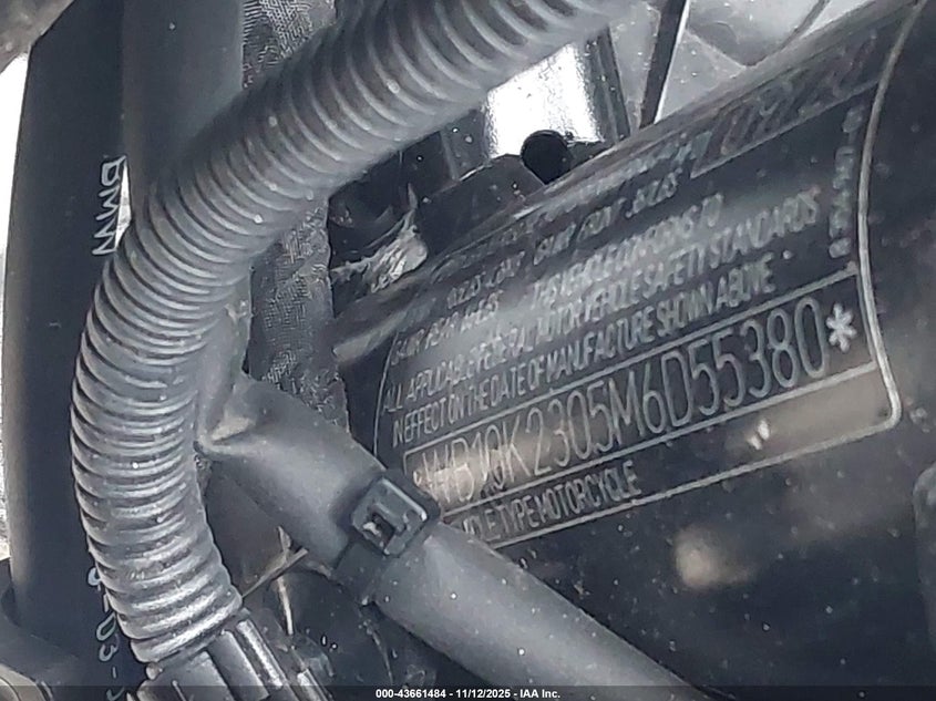 2021 BMW F 900 Xr VIN: WB10K2305M6D55380 Lot: 43661484