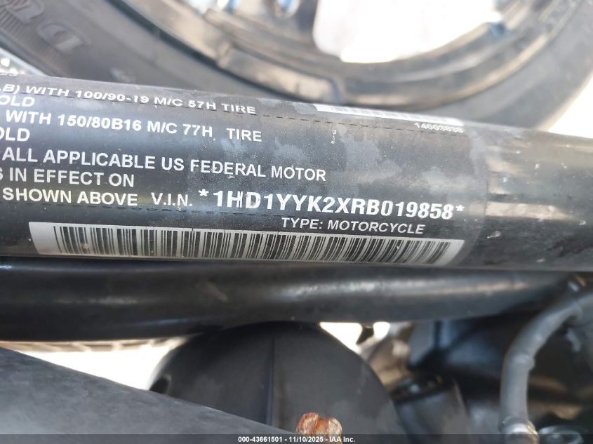 2024 Harley-Davidson Fxbbs VIN: 1HD1YYK2XRB019858 Lot: 43661501