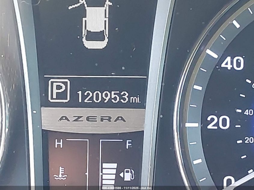 2013 Hyundai Azera VIN: KMHFG4JG5DA313968 Lot: 43661586