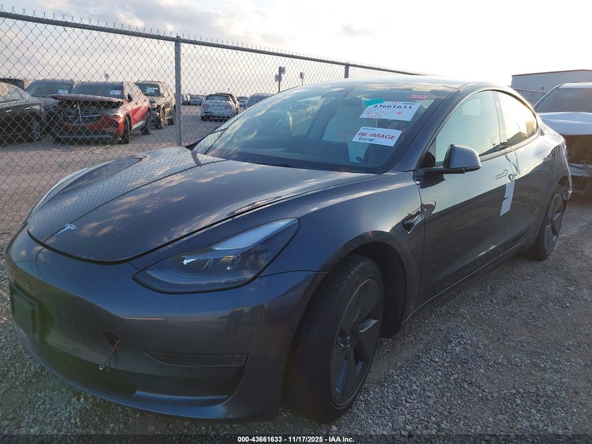2021 Tesla Model 3 Standard Range Plus Rear-Wheel Drive VIN: 5YJ3E1EA6MF091594 Lot: 43661633