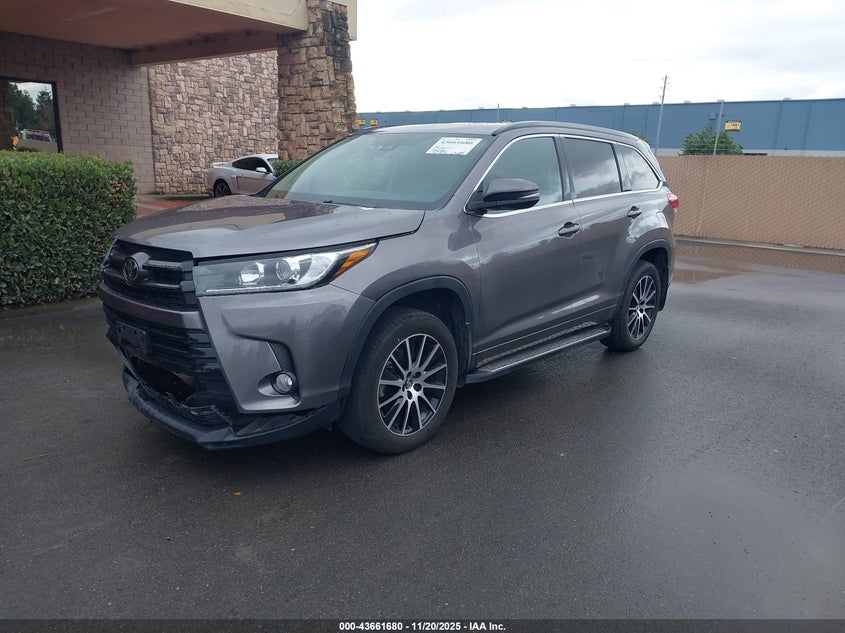 Vin: 5tdjzrfh5js535643, lot: 44156905, toyota highlander se 20182