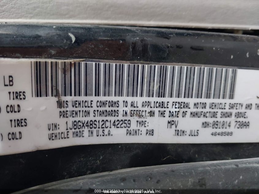 2002 Jeep Grand Cherokee Laredo VIN: 1J8GX48S12C142259 Lot: 43661772