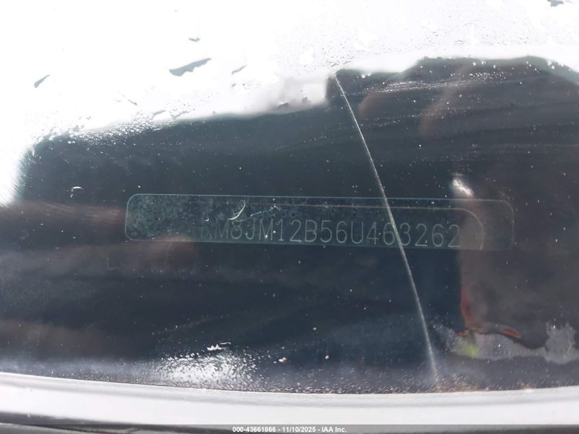 2006 Hyundai Tucson Gl VIN: KM8JM12B56U463262 Lot: 43661866