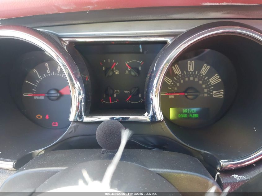 2006 Ford Mustang V6 VIN: 1ZVFT80N165250724 Lot: 43662006