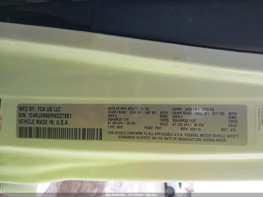 2024 JEEP WRANGLER 4XE SPORT S 4XE 1C4RJXN66RW227861