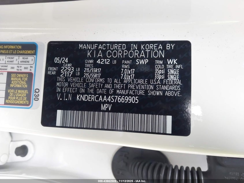 2025 Kia Seltos Ex VIN: KNDERCAA4S7669905 Lot: 43662509
