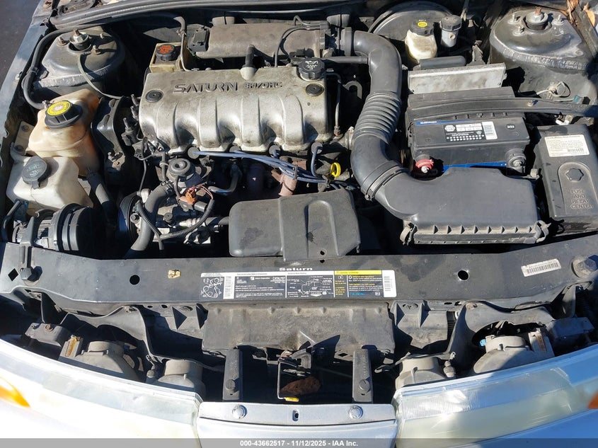 2002 Saturn S-Series Sl1 VIN: 1G8ZG52872Z304728 Lot: 43662517