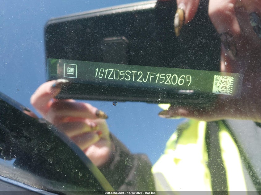 2018 CHEVROLET MALIBU LT 1G1ZD5ST2JF158069