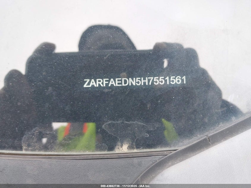 2017 ALFA ROMEO GIULIA AWD ZARFAEDN5H7551561