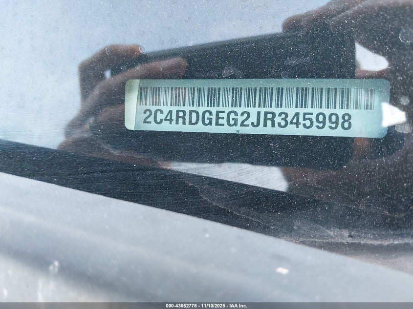 2018 DODGE GRAND CARAVAN GT 2C4RDGEG2JR345998