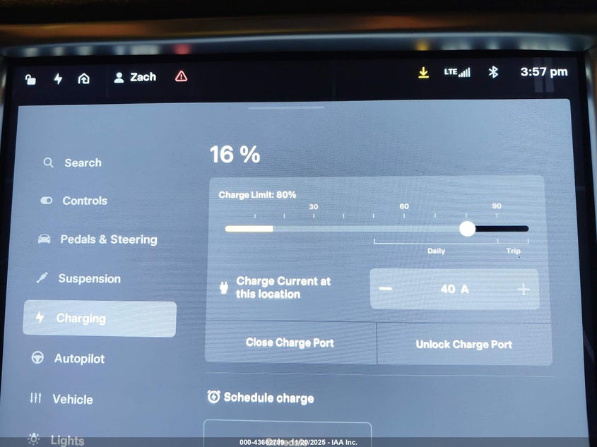 2016 Tesla Model S 90D/P100D/P85D/P90D VIN: 5YJSA1E42GF124726 Lot: 43662789