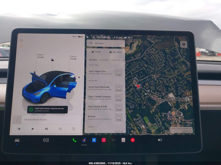 2025 Tesla Model Y Long Range Dual Motor All-Wheel Drive VIN: 7SAYGDEE8SF299948 Lot: 43662865