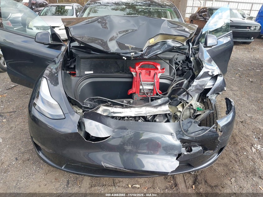 2025 Tesla Model Y Long Range Dual Motor All-Wheel Drive VIN: 7SAYGDEE8SF299948 Lot: 43662865