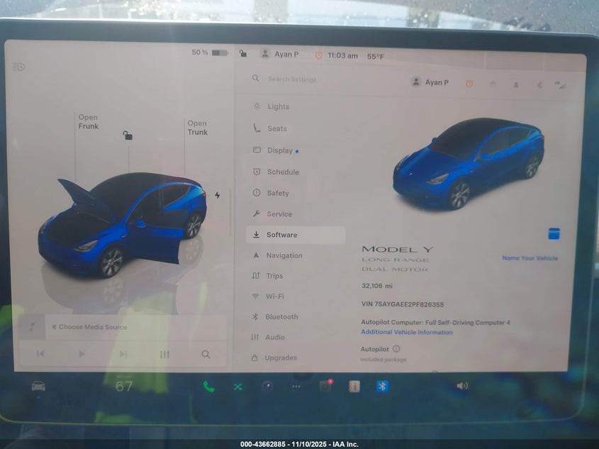 2023 Tesla Model Y(VIN: 7SAYGAEE2PF826355