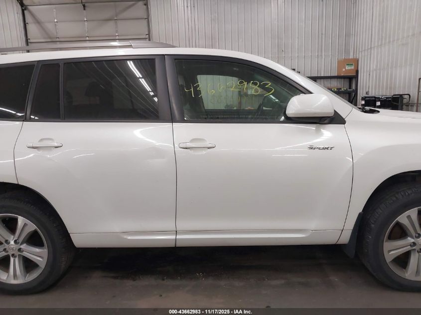 2008 Toyota Highlander Sport VIN: JTEES43A382022503 Lot: 43662983