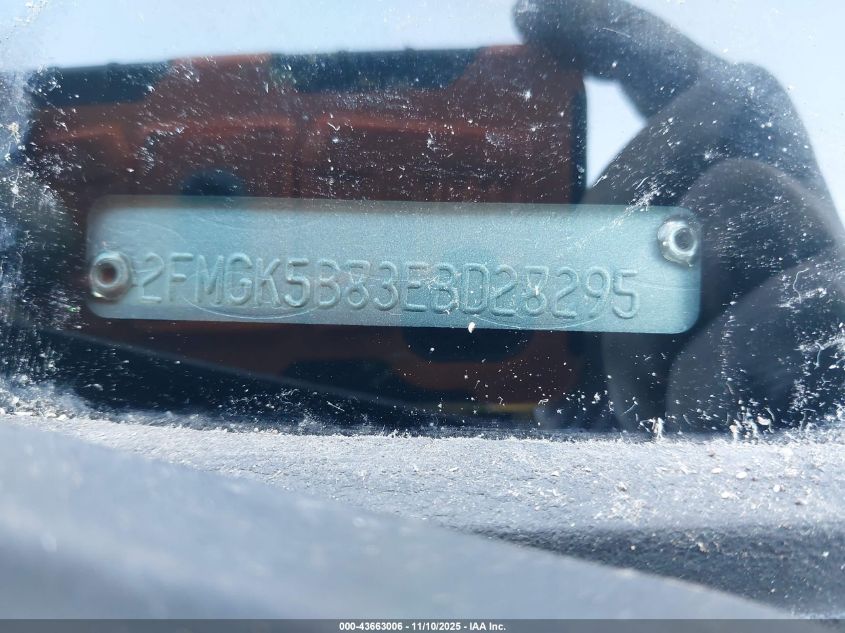 2014 Ford Flex Se VIN: 2FMGK5B83EBD28295 Lot: 43663006